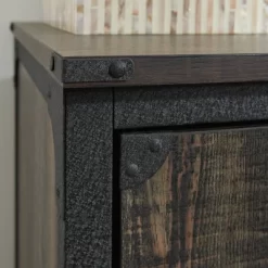 Steel River Library Storage Cabinet Base Carbon Oak - Sauder -Cozy Living Deals Store GUEST ab2d4ccc 4259 4ae5 9592 f418299a4ce8