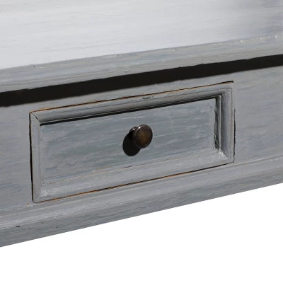 Rustic Mahogany Console Table Gray - Olivia & May 4 Rustic Mahogany Console Table Gray - Olivia & May - Image 4