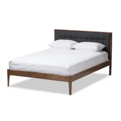 Jupiter Mid Tufted Platform Bed Gray - Baxton Studio -Cozy Living Deals Store GUEST ab3a3dd4 702c 47d6 9927 de4636384a9f