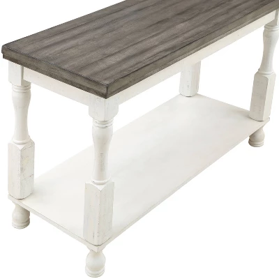 Philoree Farmhouse Console Table Antique White - HOMES: Inside + Out 6 Philoree Farmhouse Console Table Antique White - HOMES: Inside + Out - Image 6