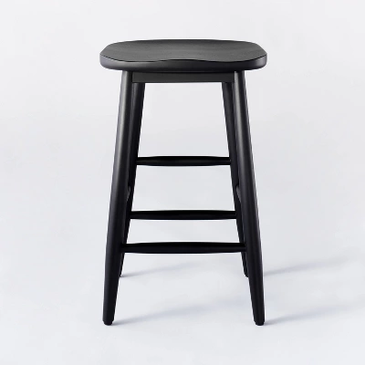 Haddonfield All Wood Backless Counter Height Barstool - Threshold™ Designed With Studio McGee 2 Haddonfield All Wood Backless Counter Height Barstool - Threshold™ Designed With Studio McGee - Image 2
