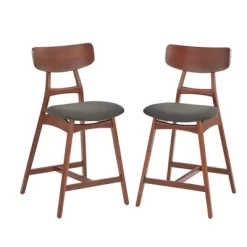 Set Of 2 24" Ron Counter Height Barstools Gray - Lifestorey -Cozy Living Deals Store GUEST ac833abf d336 49b8 9e2a 9cb70b38fe85