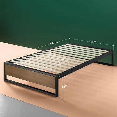 Suzanne Platform Bed Frame Without Headboard Black - Zinus 6 Suzanne Platform Bed Frame Without Headboard Black - Zinus - Image 6
