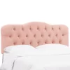 Twin Tufted Headboard In Velvet Blush Pink - Skyline Furniture
