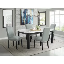 5pc Celine Rectangular Dining Set And 4 Gray Side Chairs - Picket House Furnishings -Cozy Living Deals Store GUEST acbca079 464e 4f3c 846e db8aee079490