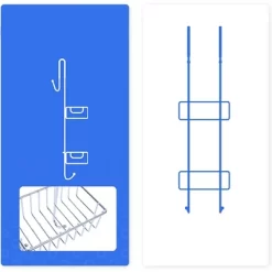 Bamodi 27" X 7" Stainless Steel Hanging Shower Caddy With 2 Towel Hooks - Silver -Cozy Living Deals Store GUEST ad31ce63 d74d 414f 9f9a 45f447864d0d