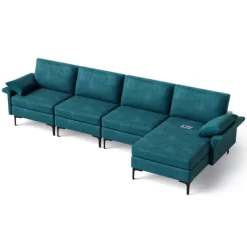 Costway Modern Modular L-shaped Sectional Sofa W/ Reversible Chaise & 4 USB Ports -Cozy Living Deals Store GUEST ad5a6f47 10ed 4914 b05c 4f2163fb41fd