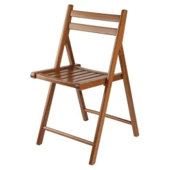 4pc Robin Folding Chair Set Teak Brown - Winsome -Cozy Living Deals Store GUEST ad6b2b37 5fe0 4370 8459 9b0e3b00f53a