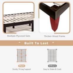 Costway Full Size Wood Bed Frame & 10'' Foam Mattress Set CertiPUR-US Certified Natural/Espresso 17 Costway Full Size Wood Bed Frame & 10'' Foam Mattress Set CertiPUR-US Certified Natural/Espresso -Cozy Living Deals Store GUEST adadf0d3 dd30 460e b118 fb5ac99a0509