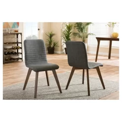 Set Of 2 Sugar Mid-century Dining Chairs - Baxton Studio