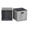 Household Essentials 11" Set Of 6 Storage Bins Gray