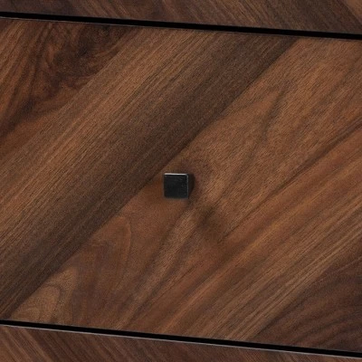 Hartman Wood 5 Drawer Storage Chest Walnut Brown - Baxton Studio 5 Hartman Wood 5 Drawer Storage Chest Walnut Brown - Baxton Studio - Image 5