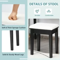 Costway Vanity Table Set With Lighted Mirror Adjustable 10 Bulbs Dresser 4 Drawer -Cozy Living Deals Store GUEST af08fe3c 0df0 45ae b417 97d1eb5a84fb