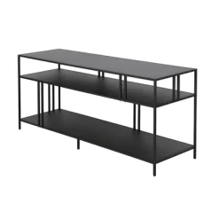 55" Black Metal TV Stand With Metal Shelves - Henn&Hart -Cozy Living Deals Store GUEST af1a2d59 1d32 42bb 9dd3 3c315398a253