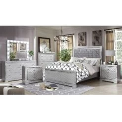 6pc Tenaya Bedroom Set Silver/Gray - HOMES: Inside + Out