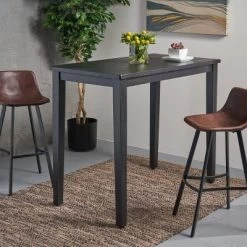 51" Broughton Rectangle Contemporary Bar Height Table Dark Gray - Christopher Knight Home
