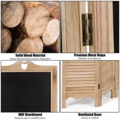 Costway 4-Panel Folding Divider Screen W/Chalkboard 5.7Ft Tall Natural 12 Costway 4-Panel Folding Divider Screen W/Chalkboard 5.7Ft Tall Natural -Cozy Living Deals Store GUEST af61171d 5ab9 47c6 85cc 735a206a362e