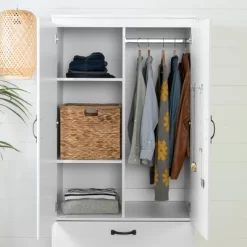 Farnel Wardrobe Armoire Pure White - South Shore -Cozy Living Deals Store GUEST af7319e1 c380 4133 acb2 0d9dad9b7716