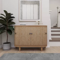 Traditional Carved Wood Curved Cabinet Brown - Olivia & May -Cozy Living Deals Store GUEST afa6a1c5 a638 45a7 a1de 95419ce4284a