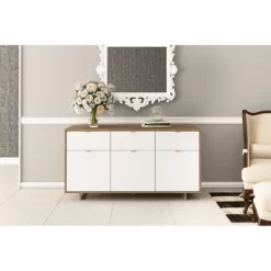 Montana 58 Inch Sideboard - Walnut And White - Polifurniture -Cozy Living Deals Store GUEST afd0a084 eeca 4f2c bb04 88874072ff92