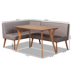 3pc Odessa Mid-Century Modern Fabric Upholstered Wood Dining Nook Set Walnut/Brown/Gray - Baxton Studio 17 3pc Odessa Mid-Century Modern Fabric Upholstered Wood Dining Nook Set Walnut/Brown/Gray - Baxton Studio -Cozy Living Deals Store GUEST afe766e3 aead 4a1c ba57 8ef27b50642d
