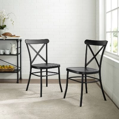 Set Of 2 Camille Dining Chair Matte Black - Crosley 4 Set Of 2 Camille Dining Chair Matte Black - Crosley - Image 4