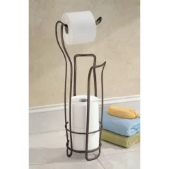 IDESIGN Axis Metal Freestanding Toilet Paper Tissue Holder Bronze -Cozy Living Deals Store GUEST b0b06ab4 8949 4ec8 af41 b4b6689661e6