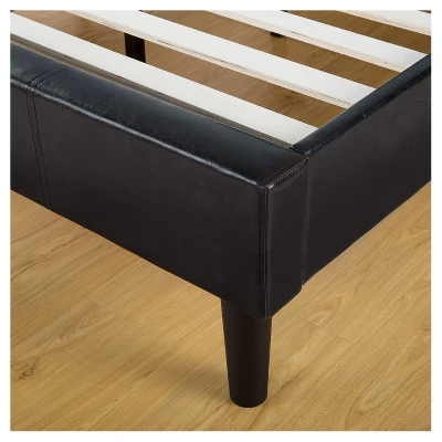 Platform Bed Faux Leather Dark Brown - Sleep Revolution 2 Platform Bed Faux Leather Dark Brown - Sleep Revolution - Image 2