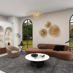 Metal And Glass Round Pedestal Table Gold - Olivia & May -Cozy Living Deals Store GUEST b0eca410 3c2a 4364 8633 41e1a1401200