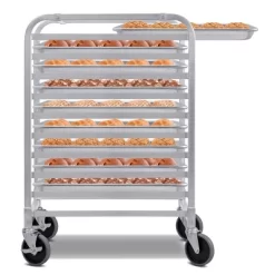 Costway 10 Sheet Aluminum Bakery Rack Silver Commercial Cookie Bun Pan Kitchen W/Wheel -Cozy Living Deals Store GUEST b19a012a c544 4b10 8806 bdeec8f35f2a
