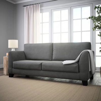 85" Holly Upholstered Flared Arm Sofa Charcoal - Brookside Home 3 85" Holly Upholstered Flared Arm Sofa Charcoal - Brookside Home - Image 3