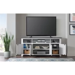 Foundry 65" TV Stand White Stain With Gray Top - Martin Svensson Home -Cozy Living Deals Store GUEST b1d78766 4ea6 43d8 87e5 33e374bac2ab