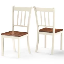 Costway Set Of 2 Wood Dining Chair High Back Kitchen Whitesburg Side Chair BlackWhite -Cozy Living Deals Store GUEST b214f904 7a8a 4b9c 814b fb38273434f0
