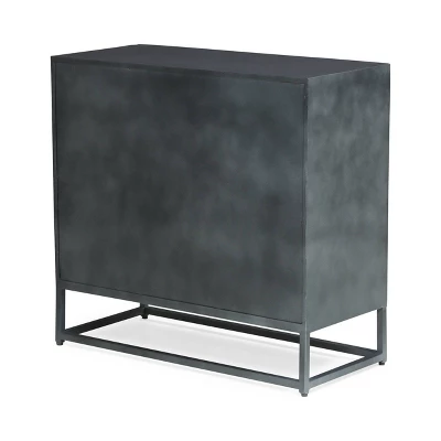 Conley Handcrafted Modern Industrial 2 Door Cabinet Gray/Black - Christopher Knight Home 4 Conley Handcrafted Modern Industrial 2 Door Cabinet Gray/Black - Christopher Knight Home - Image 4