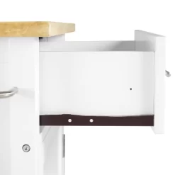 Savannah Wood Top Compact Kitchen Island Cart White/Natural - Crosley -Cozy Living Deals Store GUEST b238476e a066 4aaa 92f2 86da00aa3d2f