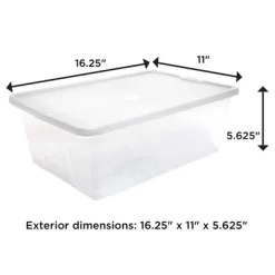 Homz 12-Quart Snaplock Clear Plastic Storage Tote Container Bin With Secure Lid And Handles For Home And Office Organization (8 Pack) -Cozy Living Deals Store GUEST b2e84854 1692 489f a951 7a6a3adf436a