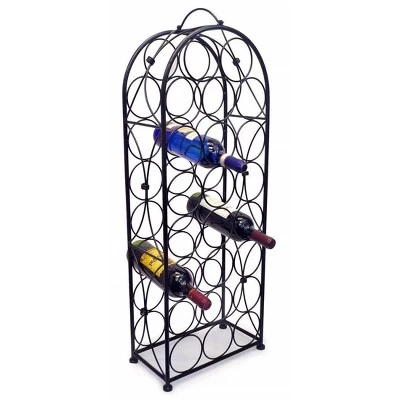 Sorbus 23 Bottle Metal Wine Rack (Black) 4 Sorbus 23 Bottle Metal Wine Rack (Black) - Image 4