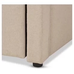 Parkson Modern And Contemporary Linen Fabric Curved Notched Corners Sofa Daybed With Roll - Out Trundle Guest Bed - Twin - Baxton Studio -Cozy Living Deals Store GUEST b340f498 a46c 4564 a2c5 cefdbc83e57c