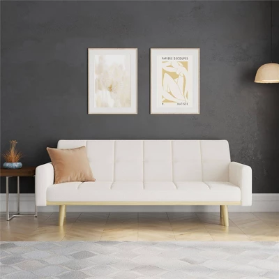 Benedict Wooden Futon Ivory - Room & Joy 2 Benedict Wooden Futon Ivory - Room & Joy - Image 2