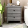 Shelman 2 Drawer Nightstand Vintage Gray - MiBasics