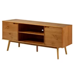 Solid Wood Mid-Century Modern TV Stand For TVs Up To 80" - Saracina Home -Cozy Living Deals Store GUEST b4ef855d 4d09 4e84 b45e 237d42433b01