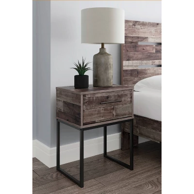 Neilsville Nightstand Black/Gray/Beige - Signature Design By Ashley 1 Neilsville Nightstand Black/Gray/Beige - Signature Design By Ashley