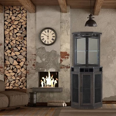 Corner Bar Unit With Mesh Doors - Home Source 5 Corner Bar Unit With Mesh Doors - Home Source - Image 5