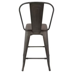 Set Of 2 24" Oregon Industrial High Back Counter Height Barstools - LumiSource 12 Set Of 2 24" Oregon Industrial High Back Counter Height Barstools - LumiSource -Cozy Living Deals Store GUEST b58a1268 2016 4a10 9c3a 85013e3023e1