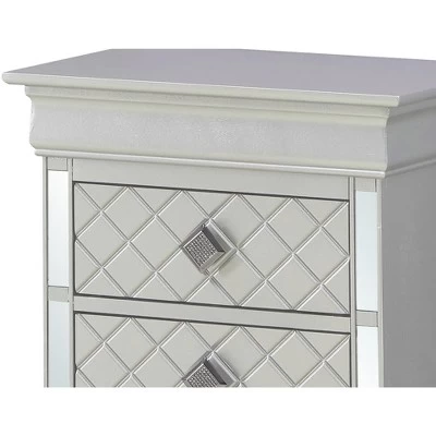 Passion Furniture Verona 2-Drawer Nightstand (24 In. H X 16 In. W X 21 In. D) 5 Passion Furniture Verona 2-Drawer Nightstand (24 In. H X 16 In. W X 21 In. D) - Image 5