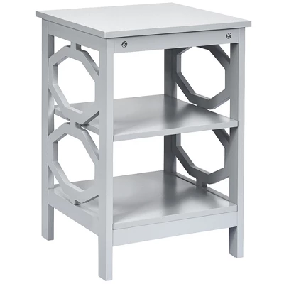 Costway 3-tier Nightstand Sofa Side End Accent Table Storage Display Shelf WhiteBlackEspressoGrey 12 Costway 3-tier Nightstand Sofa Side End Accent Table Storage Display Shelf WhiteBlackEspressoGrey - Image 12