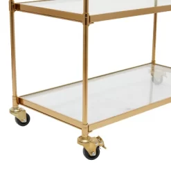 Modern 3 Shelf Metal Bar Cart Brass - Olivia & May -Cozy Living Deals Store GUEST b6877ab2 657d 4c6d 9448 f9009a8bda98