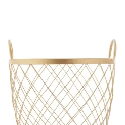 2pk Modern Metallic Rolling Baskets Gold - Olivia & May -Cozy Living Deals Store GUEST b702a2b7 31d0 4eeb a88d 1a3f23264162