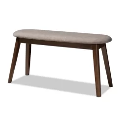 Baxton Studio Easton Mid Century Modern Walnut Finished Wood Fabric Upholstered Bench -Cozy Living Deals Store GUEST b726eae5 eb2b 4595 849f 93f039b0a8f1