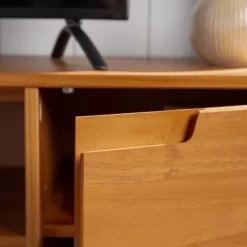 Solid Wood Mid-Century Modern TV Stand For TVs Up To 80" - Saracina Home -Cozy Living Deals Store GUEST b78e54f7 947a 4b3c 9e8b b3b9f13c7373